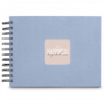 Hama album klasický špirálový FINE ART 24x17 cm, 50 strán, lagoon, čierne listy