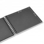 Hama album klasický špirálový FINE ART 24x17 cm, 50 strán, lagoon, čierne listy