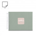 Hama album klasický špirálový FINE ART 24x17 cm, 50 strán, sage, biele listy