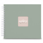 Hama album klasický špirálový FINE ART 28x24 cm, 50 strán, sage, biele listye