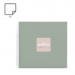 Hama album klasický špirálový FINE ART 36x32 cm, 50 strán, sage, biele listy Hama album klasický špirálový FINE ART 36x32 cm, 50 strán, sage, biele listy