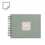 Hama album klasický špirálový FINE ART 24x17 cm, 50 strán, sage, čierne listy