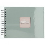 Hama album klasický špirálový FINE ART 24x17 cm, 50 strán, sage, čierne listy