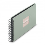 Hama album klasický špirálový FINE ART 24x17 cm, 50 strán, sage, čierne listy