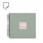 Hama album klasický špirálový FINE ART 28x24 cm, 50 strán, sage, čierne listy Hama album klasický špirálový FINE ART 28x24 cm, 50 strán, sage, čierne listy