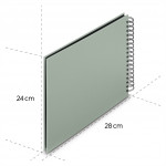 Hama album klasický špirálový FINE ART 28x24 cm, 50 strán, sage, čierne listy Hama album klasický špirálový FINE ART 28x24 cm, 50 strán, sage, čierne listy