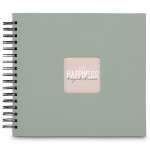 Hama album klasický špirálový FINE ART 28x24 cm, 50 strán, sage, čierne listy Hama album klasický špirálový FINE ART 28x24 cm, 50 strán, sage, čierne listy
