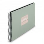 Hama album klasický špirálový FINE ART 36x32 cm, 50 strán, sage, čierne listy Hama album klasický špirálový FINE ART 36x32 cm, 50 strán, sage, čierne listy