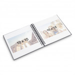 Hama album klasický špirálový FINE ART 18,5x15 cm, 30 strán, nová čierna, biele listy