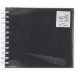 Hama album klasický špirálový FINE ART 18,5x15 cm, 30 strán, nová čierna, biele listy